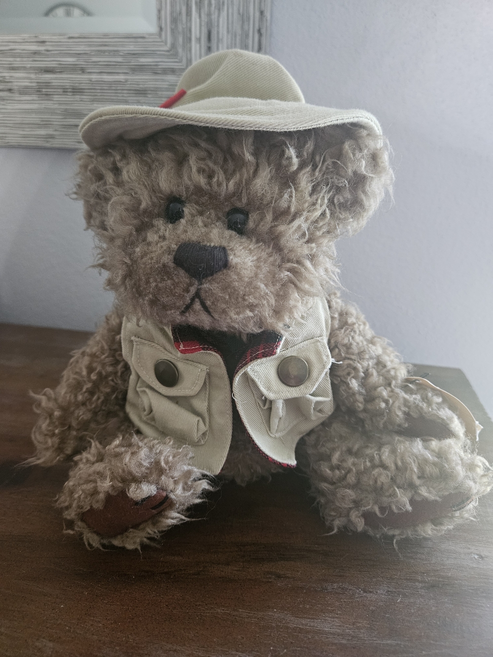 1990's Vintage Collectible Pickford Sears Toy Plush Bear Tanner Brass Button